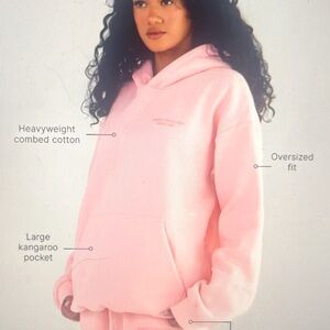 Women's Oversized  Comfrt Pink Hoodie